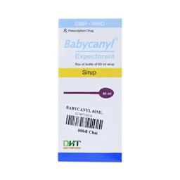 Siro Babycanyl Hataphar điều trị ho do hen phế quản, viêm phế quản (60ml)