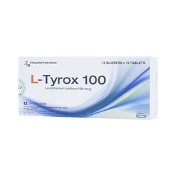 Thuốc L-Tyrox 100 DaviPharm điều trị hội chứng suy giáp (10 vỉ x 10 viên)