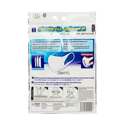 Khẩu trang Unicharm 3D Mask Virus Block Size M màu trắng (5 cái) ôm vừa vặn, ngăn virus
