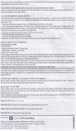 Viên nén Oliveirim 10mg DaViPharm dự phòng đau nửa đầu, điều trị chứng chóng mặt (6 vỉ x 10 viên) 