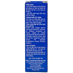 Xịt thơm miệng thảo dược GreeLux Extra Cool Hoa Linh khử mùi hôi miệng (12ml)