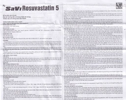 Thuốc Savi Rosuvastatin 5 điều trị tăng cholesterol máu (3 vỉ x 10 viên)