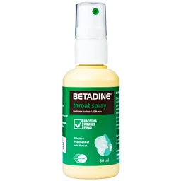 Thuốc xịt họng Betadine Throat Spray điều trị bệnh nhiễm trùng cấp tính niêm mạc miệng, họng (50ml)