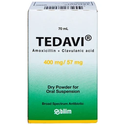 Bột pha uống Tedavi 400mg/57mg điều trị nhiễm khuẩn, viêm xoang, viêm tai giữa (70ml)