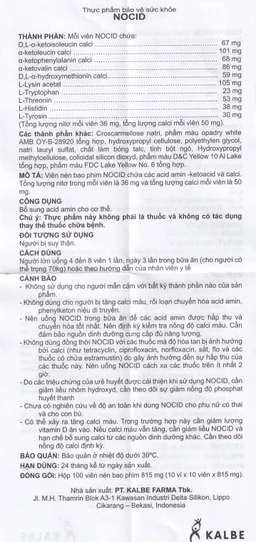 Viên uống Nocid Kalbe bổ sung acid amin cho cơ thể (10 vỉ x 10 viên) 9