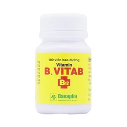Thuốc Vitamin B.Vitab B12 Danapha phòng và điều trị tình trạng thiếu Calci và Vitamin B (100 viên)
