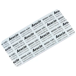 Thuốc Aescin 20mg điều trị thiểu năng tĩnh mạch mãn tính, giãn tĩnh mạch chân, trĩ (3 vỉ x 30 viên)
