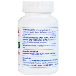 Thuốc Cefalexin 250mg Domexco điều trị nhiễm khuẩn (200 viên)