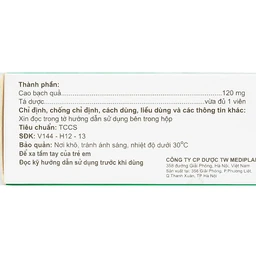 Thuốc Gintana 120 Mediplantex điều trị tai biến mạch máu não, thiểu năng tuần hoàn não (6 vỉ x 10 viên)