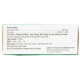 Thuốc Gintana 120 Mediplantex điều trị tai biến mạch máu não, thiểu năng tuần hoàn não (6 vỉ x 10 viên)