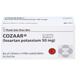 Thuốc Cozaar 50mg MSD điều trị tăng huyết áp (2 vỉ x 14 viên)