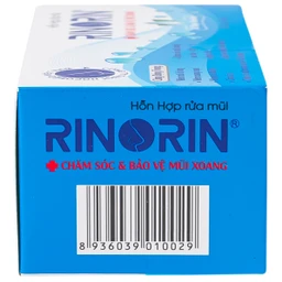 Bột pha rửa mũi Rinorin (30 gói x 2.4g) vệ sinh mũi hàng ngày do cảm cúm, viêm xoang, viêm mũi dị ứng