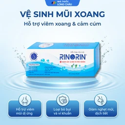Bột pha rửa mũi Rinorin (30 gói x 2.4g) vệ sinh mũi hàng ngày do cảm cúm, viêm xoang, viêm mũi dị ứng 2
