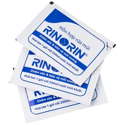 Bột pha rửa mũi Rinorin (30 gói x 2.4g) vệ sinh mũi hàng ngày do cảm cúm, viêm xoang, viêm mũi dị ứng