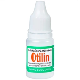 Thuốc nhỏ mũi trẻ em Otilin 0.05% Pharbaco giảm ngạt mũi, sung huyết trong viêm mũi cấp (8ml)