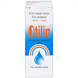 Thuốc nhỏ mũi trẻ em Otilin 0.05% Pharbaco giảm ngạt mũi, sung huyết trong viêm mũi cấp (8ml)