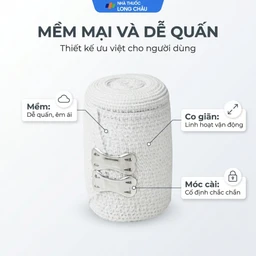 Băng thun Bảo Thạch 0.075 x 3m (10 cuộn) hỗ trợ băng vết thương 3