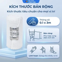 Băng thun Bảo Thạch 0.1 x 3m (10 cuộn) hỗ trợ băng vết thương 4