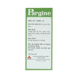 Dung dịch uống Pargine 1000mg/10ml CPC1 Hà Nội điều trị tăng amoniac máu (4 vỉ x 5 ống x 10ml)