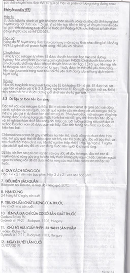 Thuốc tránh thai hằng ngày Belara Gedeon (1 vỉ x 21 viên)