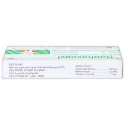 Thuốc Naphacogyl Nam Hà phòng ngừa và điều trị nhiễm trùng răng miệng (2 vỉ x 10 viên)