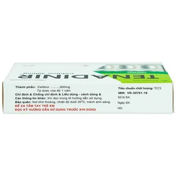 Thuốc Tenadinir 300mg Medipharco điều trị nhiễm khuẩn ở mức độ nhẹ và vừa (2 vỉ x 10 viên)