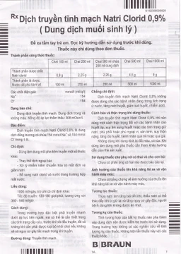 Dịch truyền tĩnh mạch Natri Clorid 0,9% và Glucose 5% B.Braun làm dung môi pha tiêm truyền (500ml)