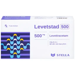 Thuốc Levetstad 500 Stella điều trị động kinh khởi phát cục bộ (3 vỉ x 10 viên)