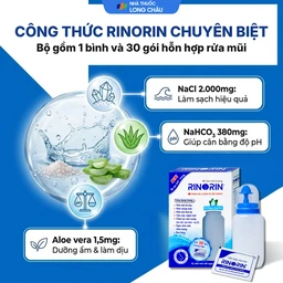 Bộ rửa mũi Rinorin (1 bình x 30 gói) chăm sóc và bảo vệ mũi xoang, viêm mũi dị ứng 3