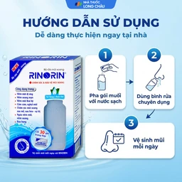 Bộ rửa mũi Rinorin (1 bình x 30 gói) chăm sóc và bảo vệ mũi xoang, viêm mũi dị ứng 5