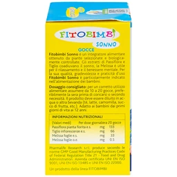 Siro giúp trẻ ngủ ngon Fitobimbi Sonno (30ml)