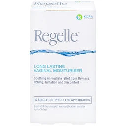 Gel phụ khoa Regelle hộp (6 tuýp) giúp giữ ẩm, giảm nhanh các triệu chứng khô, ngứa rát, khó chịu của âm đạo