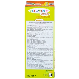 Siro hỗ trợ giúp trẻ ăn ngon Fitobimbi Appetito (200ml)