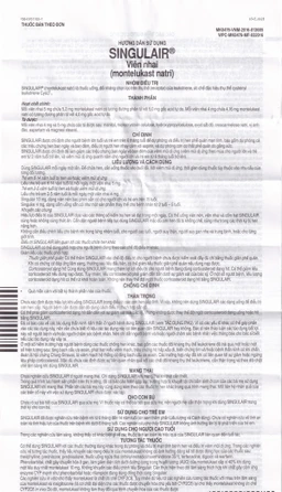 Thuốc Singulair 10mg MSD điều trị hen phế quản mạn tính (2 vỉ x 14 viên)