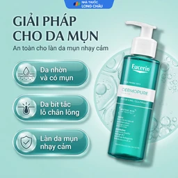 Gel rửa mặt Eucerin dermopure clinical purifying cleanser dành cho da nhờn, mụn (200ml) 4