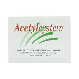 Thuốc Acetylcystein 200mg Nadyphar tiêu nhầy trong bệnh viêm phế quản, bệnh nhầy nhớt (10 vỉ x 10 viên)