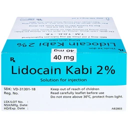Dung dịch tiêm Lidocain Kabi 2% dùng để gây tê tại chỗ (100 ống x 2ml)