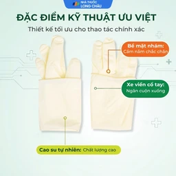 Găng tay phẫu thuật 6.5 Vglove dùng trong quá trình khám, chẩn đoán điều trị và phẫu thuật 3