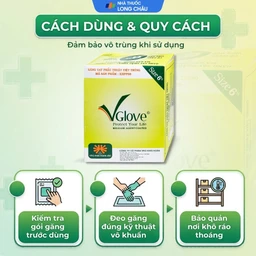 Găng tay phẫu thuật 6.5 Vglove dùng trong quá trình khám, chẩn đoán điều trị và phẫu thuật 5