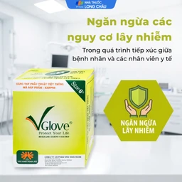 Găng tay phẫu thuật 6.5 Vglove dùng trong quá trình khám, chẩn đoán điều trị và phẫu thuật 2