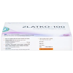 Thuốc Zlatko-100 DaviPharm điều trị đái tháo đường típ 2 (3 vỉ x 10 viên)