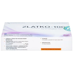 Thuốc Zlatko-100 DaviPharm điều trị đái tháo đường típ 2 (3 vỉ x 10 viên)