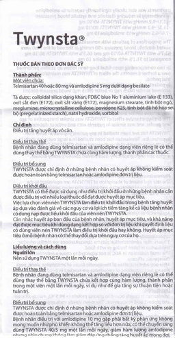Thuốc Twynsta 80mg/5mg Boehringer điều trị tăng huyết áp vô căn (14 vỉ x 7 viên)