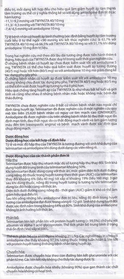 Thuốc Twynsta 80mg/5mg Boehringer điều trị tăng huyết áp vô căn (14 vỉ x 7 viên)