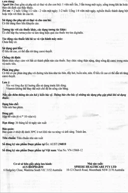 Thuốc AB ExtraBone-Care+ Aus Biopharm phòng và điều trị loãng xương, bổ sung canxi (6 vỉ x 10 viên)