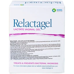 Gel phụ khoa Relactagel Lactate Vaginal (7 tuýp x 5ml) hỗ trợ điều trị viêm phụ khoa, phòng ngừa tái phát viêm âm đạo