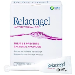 Gel phụ khoa Relactagel Lactate Vaginal (7 tuýp x 5ml) hỗ trợ điều trị viêm phụ khoa, phòng ngừa tái phát viêm âm đạo