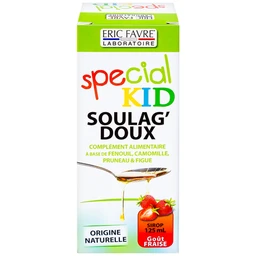 Siro hỗ trợ nhuận tràng, kích thích tiêu hóa, giảm táo bón cho trẻ Special Kid Soulag'Doux hương dâu (125ml)