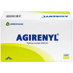 Thuốc Agirenyl 5000IU Agimexpharm phòng và điều trị thiếu vitamin A (10 vỉ x 10 viên)