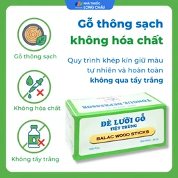 Dụng cụ đè lưỡi gỗ tiệt trùng Lạc Việt xanh lá Balac (100 cái) 5
